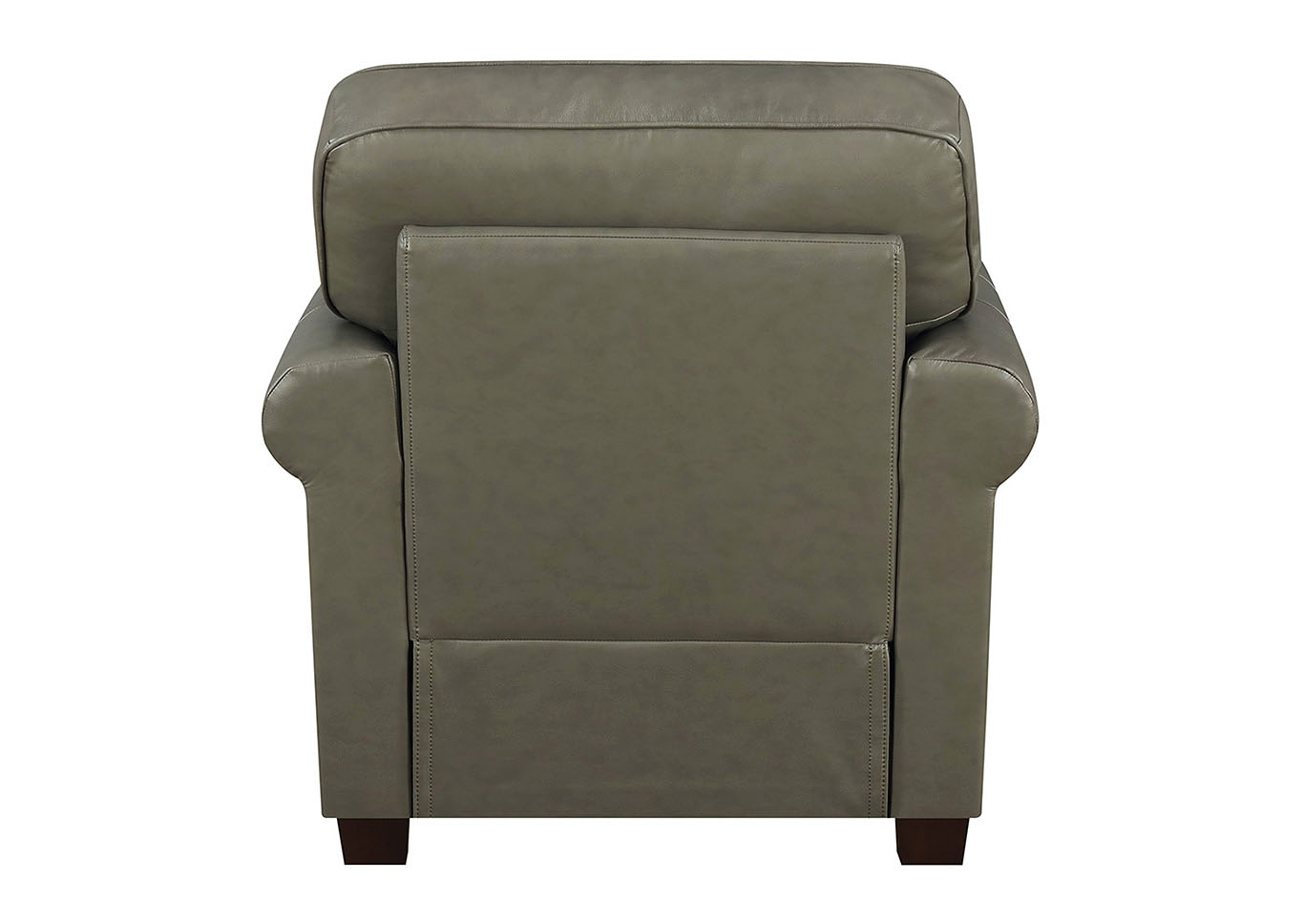 April Gray Leather Match Stationary Chair,Taba Home Furnishings